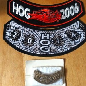 One HOG 2006 Pin and 2 HOG Patches
